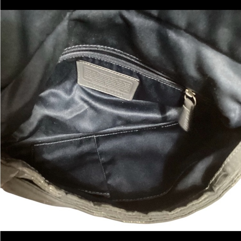 NWT COACH KRISTIN LUREX METALLIC JACQUARD CROSSBODY/SHOULDER BAG IN GUNM… - Picture 8 of 13